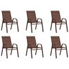 vidaXL 7 Piece Garden Dining Set Brown and Black