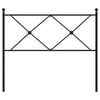 vidaXL Metal Replace Headboard Black 107cm