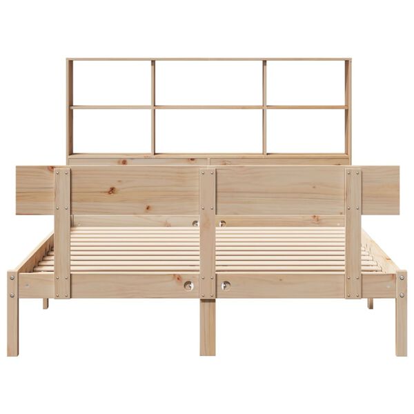 vidaXL Bookcase Bed without Mattress 140x200 cm Solid Wood Pine