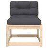 vidaXL Garden Sofa with Cushions Solid Wood Pine