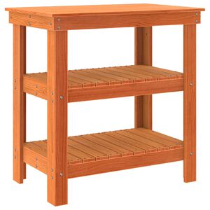 vidaXL Work Bench Wax Brown 78.5 x 50 x 80 cm Solid Pine Wood