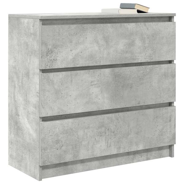 vidaXL Sideboard Concrete Grey 80x35x76 cm Engineered Wood