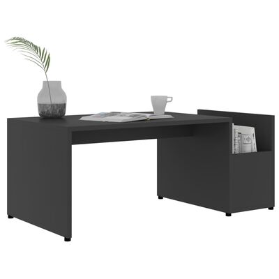 vidaXL Coffee Table Grey 90x45x35 cm Engineered Wood