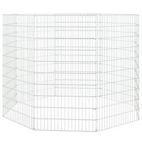 vidaXL 8-Panel Rabbit Cage 54x100 cm Galvanised Iron