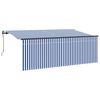 vidaXL Retractable Awning Blue and White 400 x 200 cm