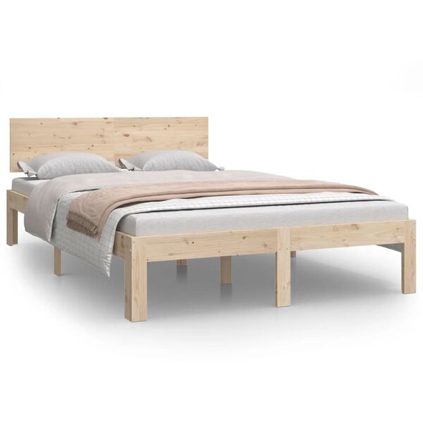 vidaXL Bed Frame without Mattress Solid Wood Pine 120x200cm