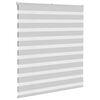 vidaXL Zebra Blind Light Grey 125x100 cm Fabric Width 120.9 cm Polyester