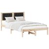 vidaXL Bed Frame with Headboard Black 120 x 190 cm Solid Pine Wood