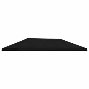 vidaXL Gazebo Canopy Cover 6 x 3 m Black Polyester 190
