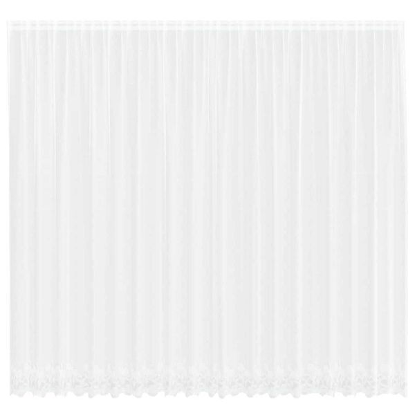 vidaXL Lace Curtain with Curtains Floral White 280 x 500 cm Polyester