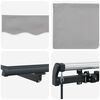 vidaXL Retractable Awning Light Grey 400 x 300 cm Polyester and Steel