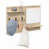 vidaXL Wall-Mounted Coat Rack with Shelf Sonoma Oak 90 x 10 x 50 cm