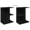 vidaXL Bedside Tables 2 pcs Black Oak 46.5x29x61 cm Engineered Wood