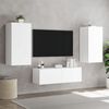 vidaXL 3 Piece TV Wall Cabinets with LED Lights White