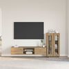 vidaXL TV Cabinet Set with Drawer FLORIN Artisan Oak Engineered Wood