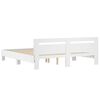 vidaXL Bed Frame with LED without Mattress White 200x200 cm