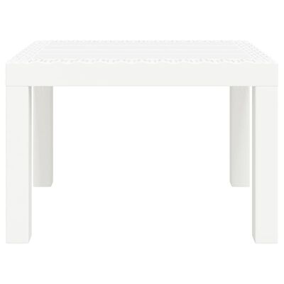 vidaXL Garden Table White 59x47x40 cm PP
