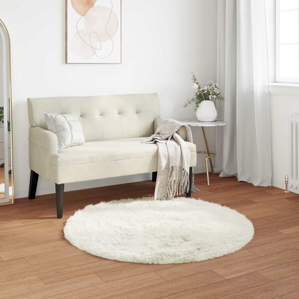vidaXL Faux Sheepskin Rug Tafalla White &Oslash; 80 cm Polyester
