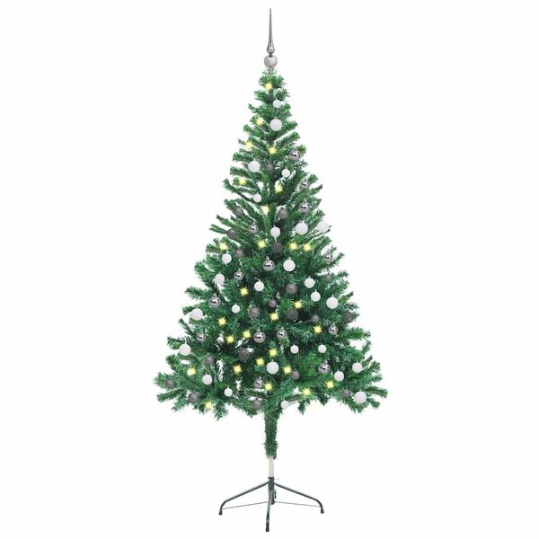 vidaXL Artificial Pre-lit Christmas Tree with Ball Set 150cm 380 Branches