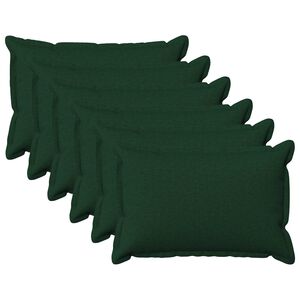 vidaXL Cushion Cover 6 pcs HOUTEN Dark Green 40 x 60 cm Faux Linen