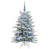 vidaXL Artificial Hinged Christmas Tree White 120 cm PE and PVC