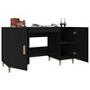 vidaXL Desk Black 140x50x75 cm Engineered Wood