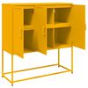 vidaXL Highboard Mustard Yellow 100.5x39x107 cm Steel