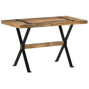 vidaXL Dining Table 120x60x76 cm Rough Mango Wood