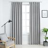 vidaXL Blackout Curtains with Hooks 2 pcs Grey 140x175 cm