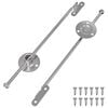 vidaXL Pull Rod Hinge 2 pcs Silver 190 mm Iron