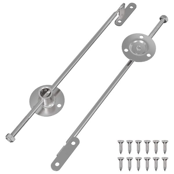 vidaXL Pull Rod Hinge 2 pcs Silver 190 mm Iron