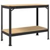 vidaXL Work Benches with Shelf Black 115 x 55 x 91 cm Engineered Wood