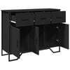 vidaXL Sideboard Black 97x32.5x74.5 cm Engineered Wood