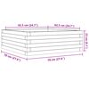 vidaXL Garden Planter 70x70x23 cm Impregnated Wood Pine