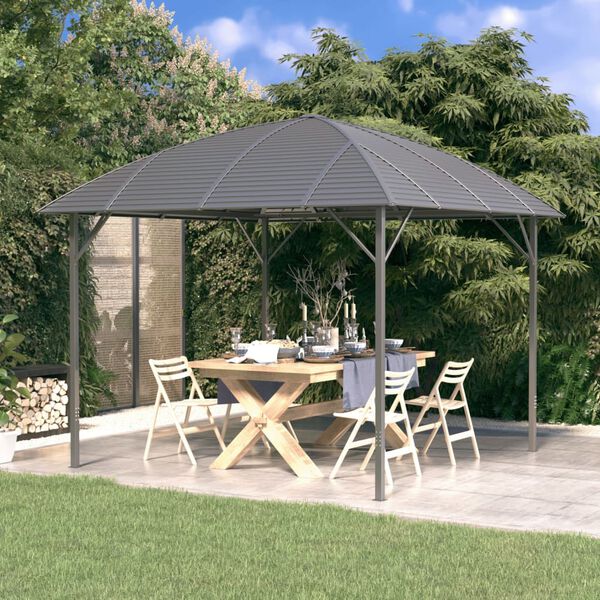 vidaXL Gazebo with Arch Roof 3x3 m Anthracite