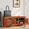 vidaXL Shoe Cabinet Wax Brown 110 x 38 x 45.5 cm Solid Pine Wood