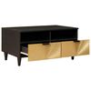 vidaXL Coffee Table Black and Gold 80 x 54 x 40 cm Solid mango wood