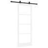 vidaXL Sliding Door ORKDAL White 83 x 211 cm Solid Pine Wood and Glass