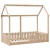 vidaXL Kids' House Bed Frame without Mattress 80x160 cm Solid Wood Pine