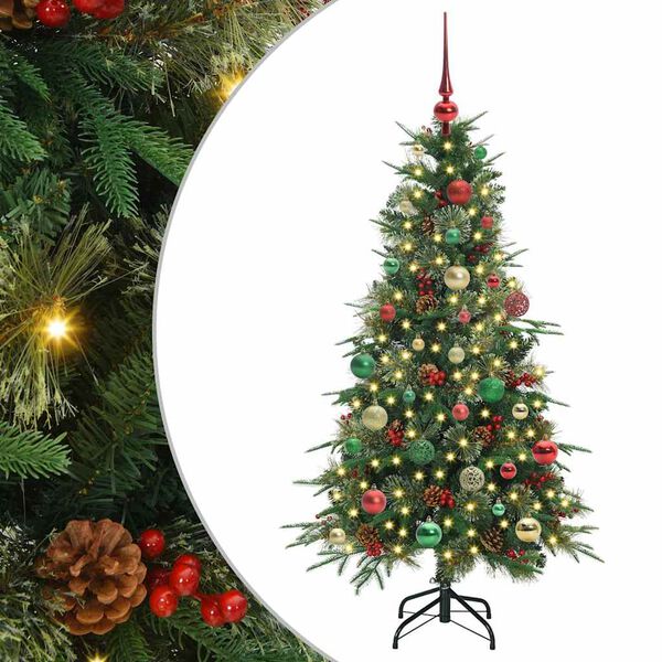 vidaXL Artificial Hinged Christmas Tree Green 150 cm PE and PVC
