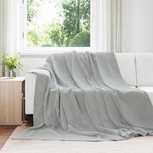vidaXL Throw Blankets 6 pcs Grey 220 x 240 cm Fleece