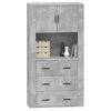 vidaXL Highboard Concrete Grey Engineered Wood