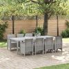 vidaXL Garden Dining Set 9 pcs White Polypropylene