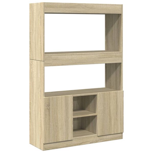 vidaXL Highboard&nbsp;Sonoma Oak 92x33x140 cm Engineered Wood