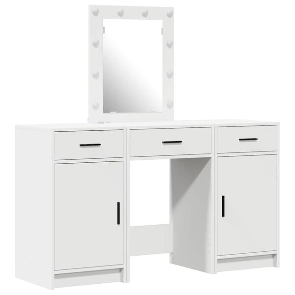 vidaXL Dressing Table with Door White 50 x 41 x 135 cm Engineered Wood