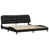 vidaXL Bed Frame with LED without Mattress "Hvar" Black 200x200 cm