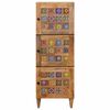 vidaXL Highboard with Door Natural 40 x 33 x 110 cm Solid Mango Wood