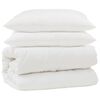 vidaXL Duvet Set with Pillow 3 pcs White Microfiber and Down Feather