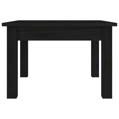 vidaXL Coffee Table Black 45x45x30 cm Solid Wood Pine