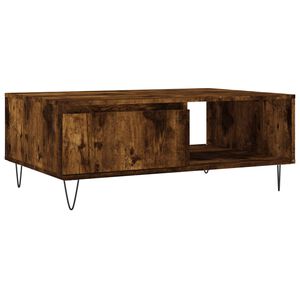 vidaXL Coffee Table Smoked Oak 90x60x35 cm Engineered Wood